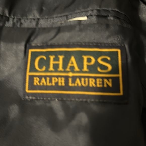 Chaps Ralph Lauren 100% Wool Black Gray Checkered Jacquard Blazer Suit Jacket 42 - Picture 13 of 13